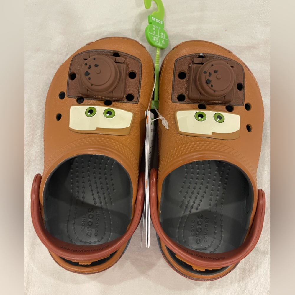 Kids Crocs Brown Clogs Cars Towmater NWT
